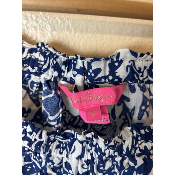 Lilly Pulitzer S Nevie Off The Shoulder Top Blouse Krillin It Oyster Bay Resort - Picture 3 of 8